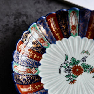 Old Imari style frills plate 5.9in　[Hasami-yaki]