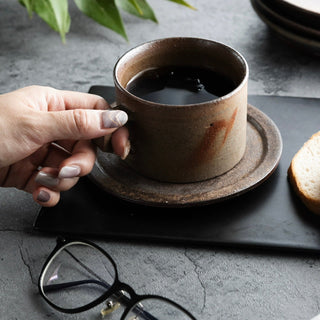 Pottery cup＆saucer［Bizen-yaki］