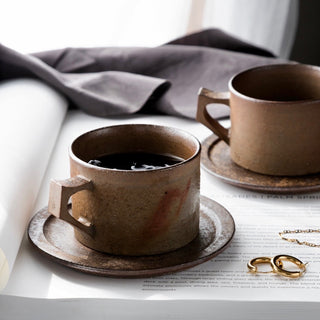 Pottery cup＆saucer［Bizen-yaki］