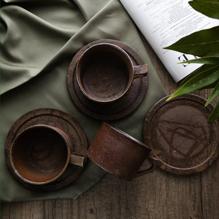 Pottery cup＆saucer［Bizen-yaki］