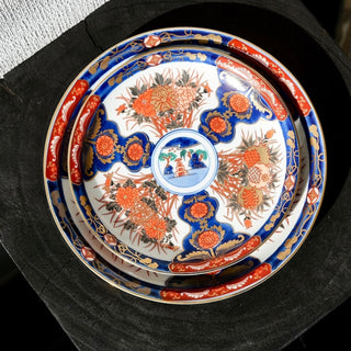 Old Imari style vivid small plate 6.8in [Hsami-yaki]