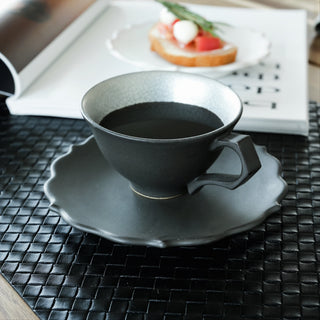 Crazing cup&saucer set［Hagi-yaki］