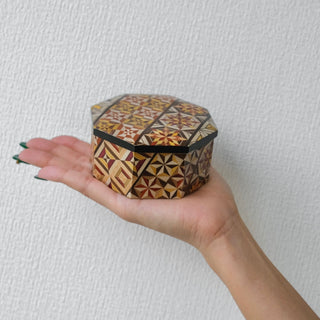 Yosegi small interior box 3.6in［Hakone marquetry］