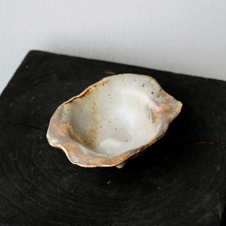 Gold accents small bowl 4.5in【shigaraki-yaki】