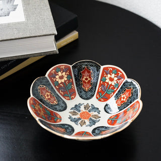 Old lmari style flower bowl 6in [Hasami-yaki]