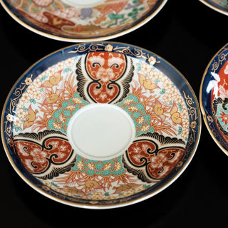 Old Imari style 4design cap&saucer [Hasami-yaki]