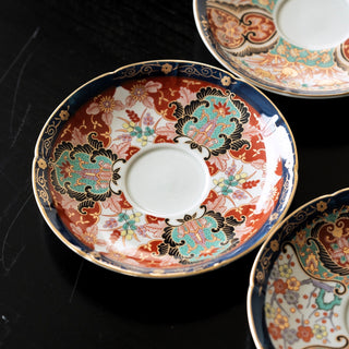 Old Imari style 4design cap&saucer [Hasami-yaki]