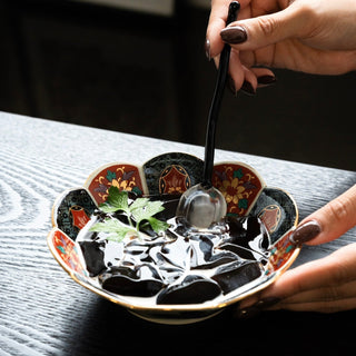 Old lmari style flower bowl 6in [Hasami-yaki]