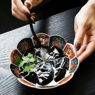 Old lmari style flower bowl 6in [Hasami-yaki]