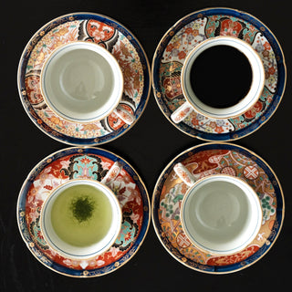 Old Imari style 4design cap&saucer [Hasami-yaki]