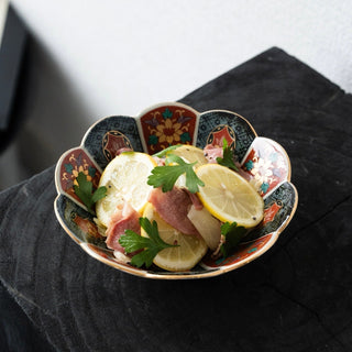 Old lmari style flower bowl 6in [Hasami-yaki]