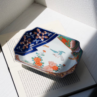 Old Imari style rectangle plate 6.2in [Hasami-yaki]