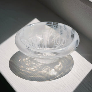 Ballon white line bowl 7in［Glass］