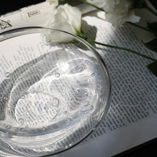 Clear bubbles plate 7in［Glass］