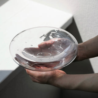 Clear bubbles plate 7in［Glass］