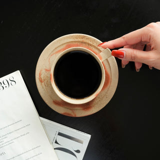 Pottery cup＆saucer［Bizen-yaki］