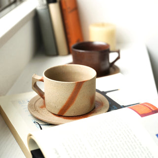 Pottery cup＆saucer［Bizen-yaki］