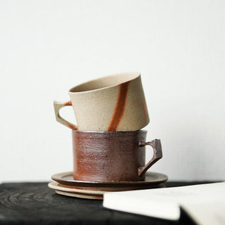 Pottery cup＆saucer［Bizen-yaki］