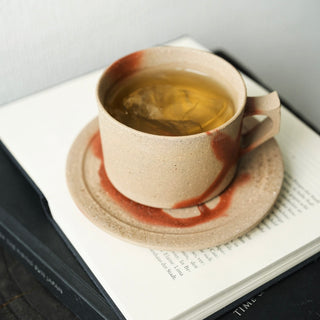 Pottery cup＆saucer［Bizen-yaki］